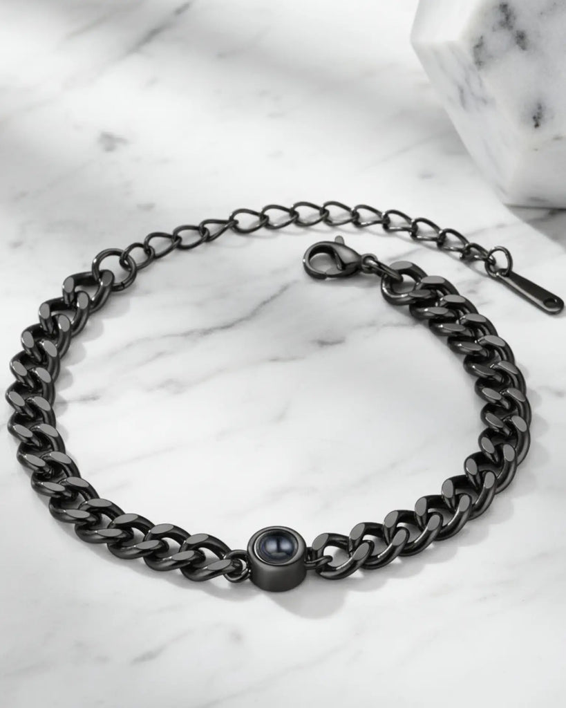 Personalized Titanium Steel Photo Projection Bracelet IfShe Jewelry
