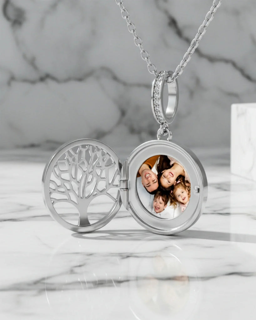 Personalized Tree of Life Locket Necklace