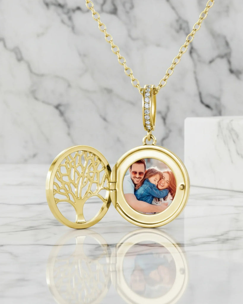 Personalized Tree of Life Locket Necklace