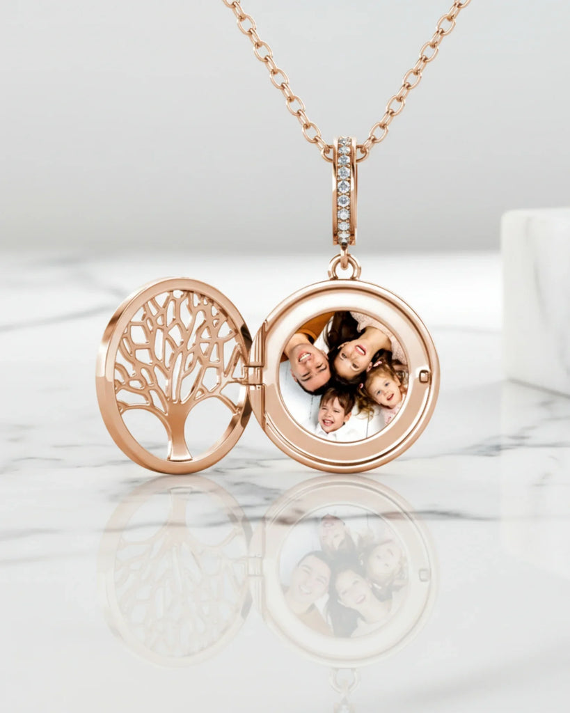 Personalized Tree of Life Locket Necklace