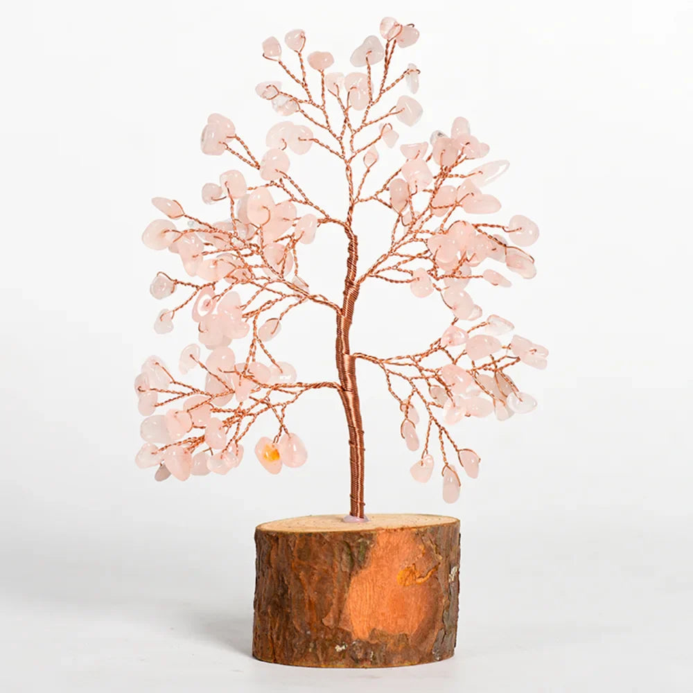 Amethyst Crystal Tree with Wooden Base