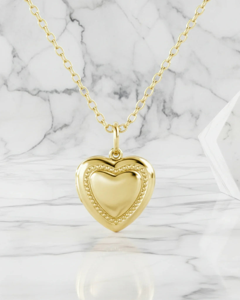 Sterling Silver Engravable Heart Photo Locket Necklace with Picture Inside IfShe Jewelry