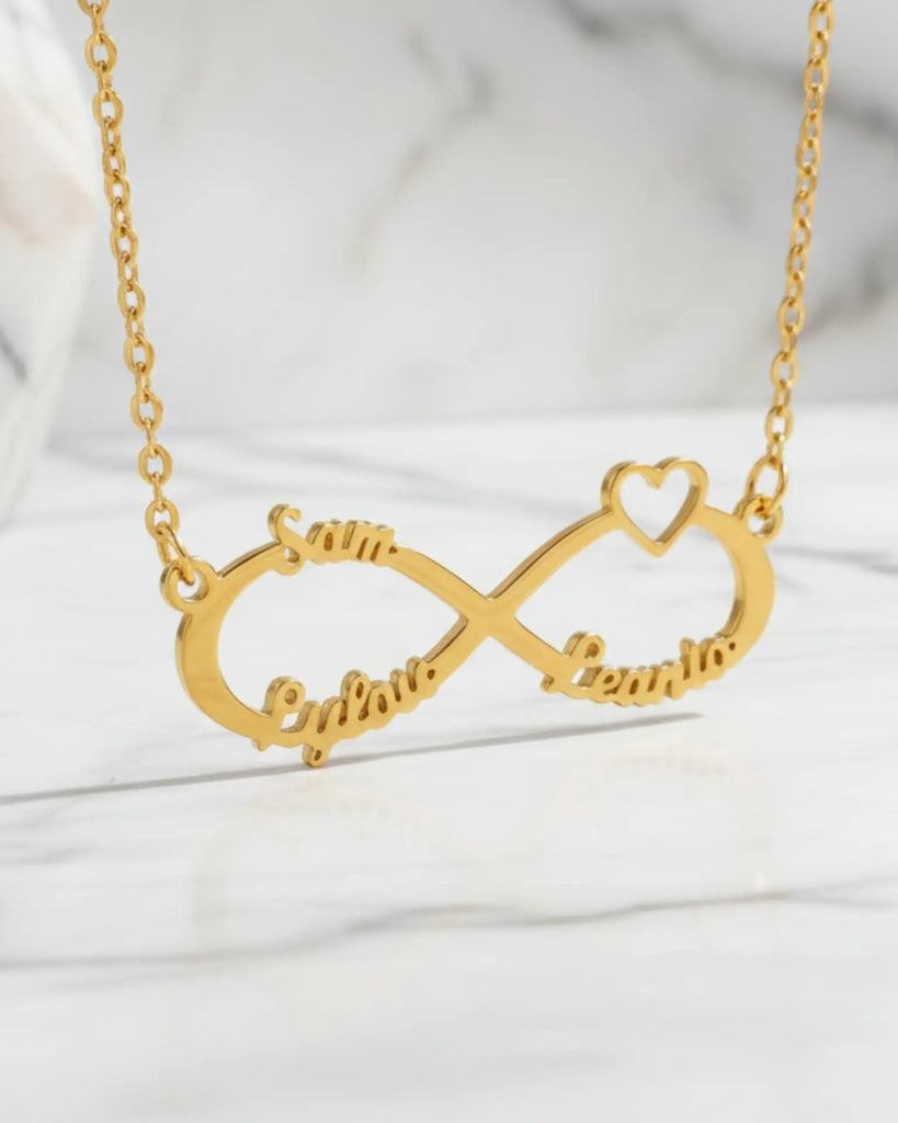 Triple Bond Infinity Name Necklace – Personalized Family Jewelry IfShe