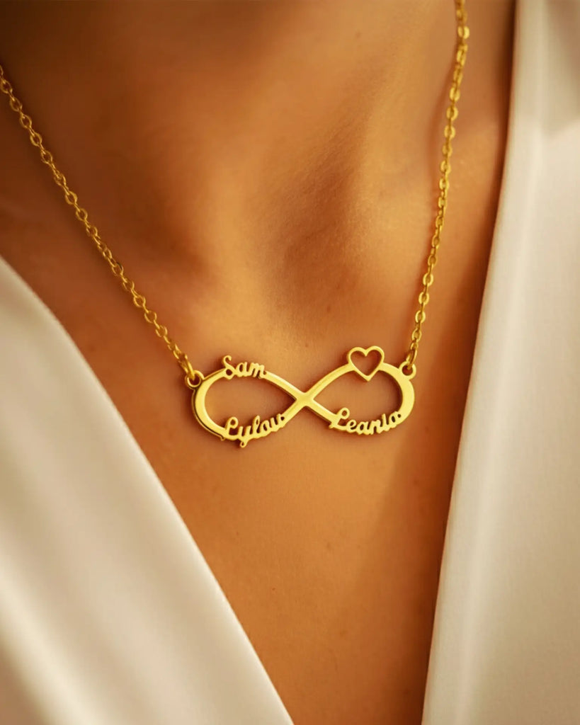 Triple Bond Infinity Name Necklace – Personalized Family Jewelry IfShe