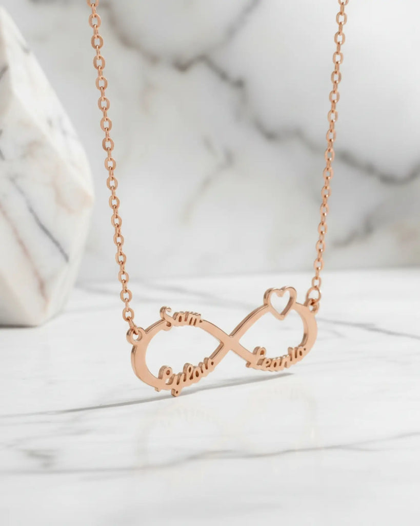 Triple Bond Infinity Name Necklace – Personalized Family Jewelry IfShe