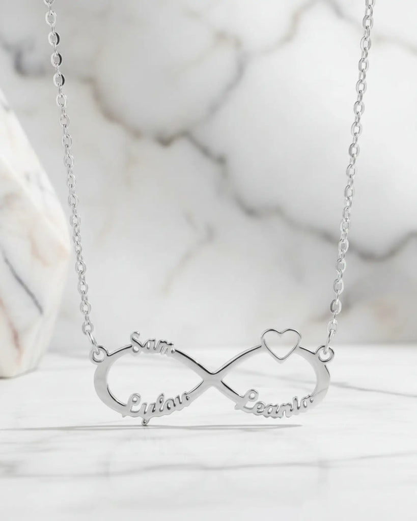 Triple Bond Infinity Name Necklace – Personalized Family Jewelry IfShe