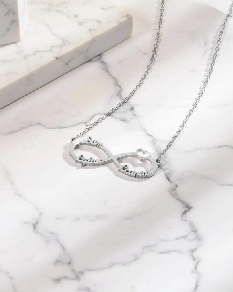 Triple Bond Infinity Name Necklace – Personalized Family Jewelry IfShe