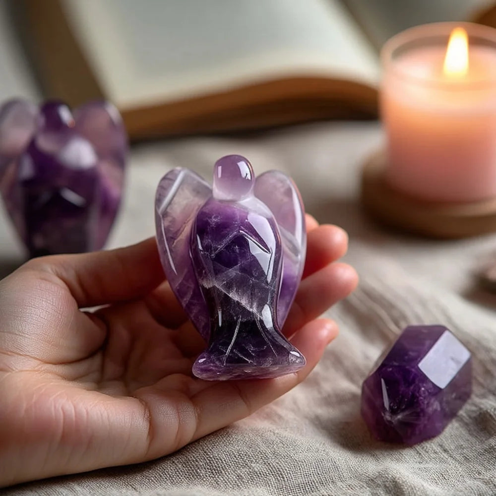 Amethyst Angel of Tranquility – Natural Crystal Guardian
