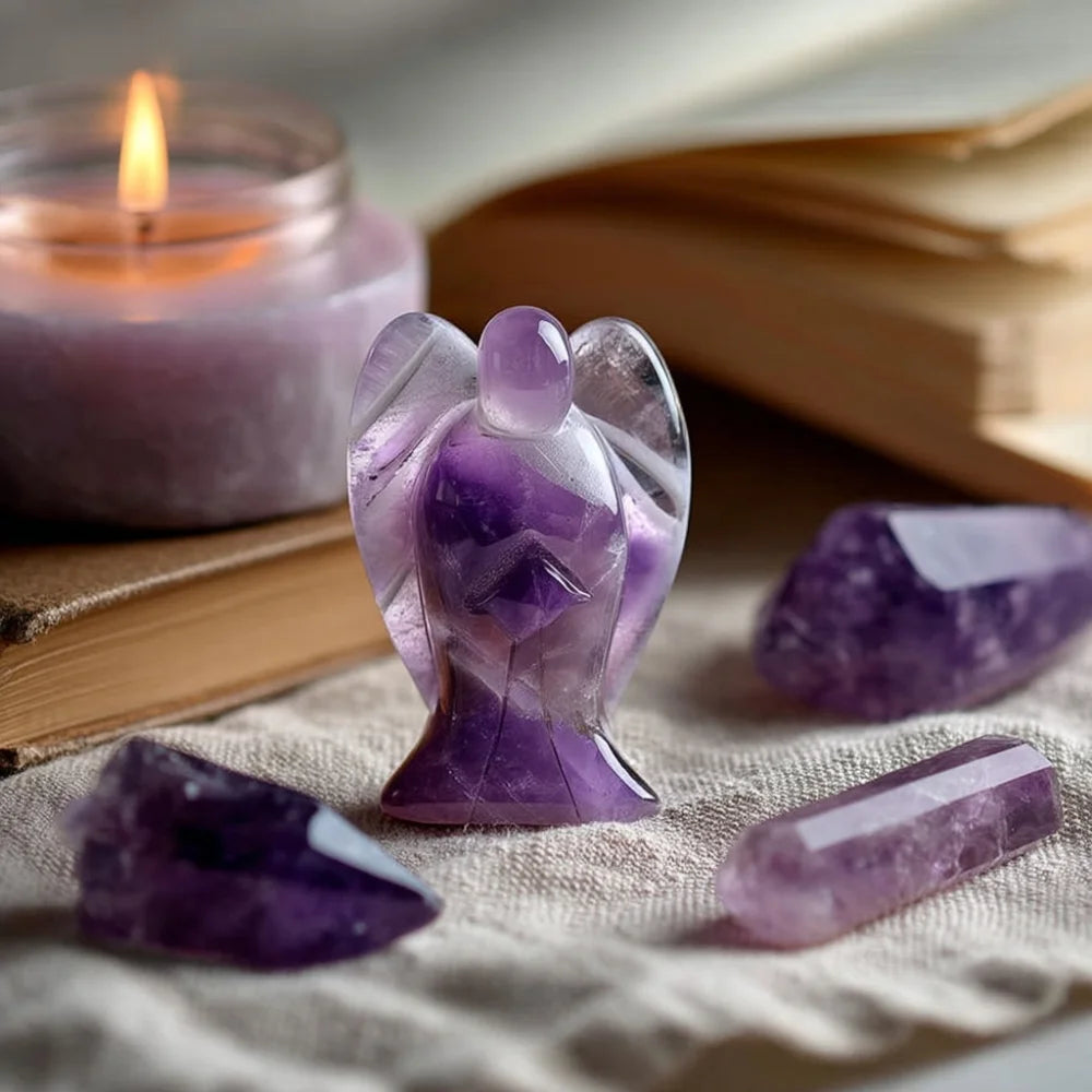 Amethyst Angel of Tranquility – Natural Crystal Guardian