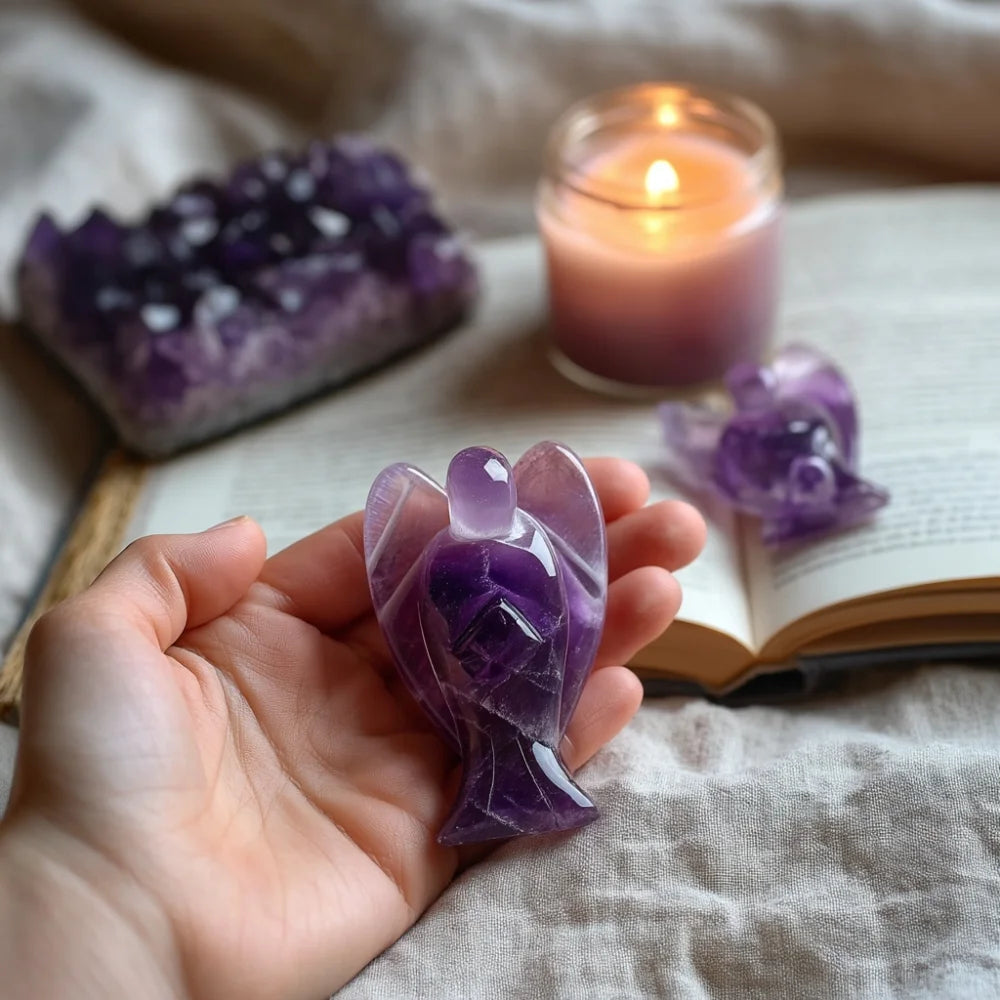 Amethyst Angel of Tranquility – Natural Crystal Guardian