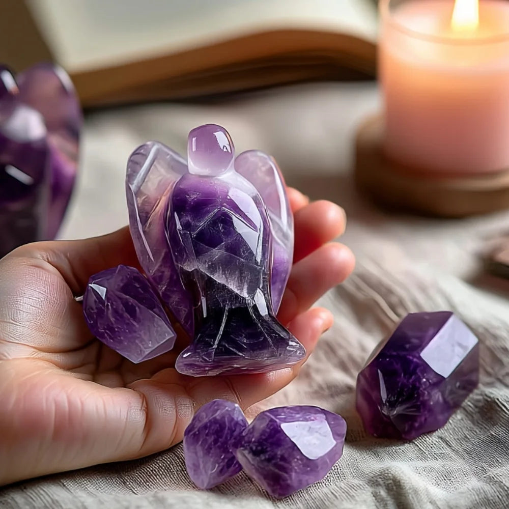 Amethyst Angel of Tranquility – Natural Crystal Guardian