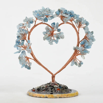 Green Aventurine Heart Crystal Tree