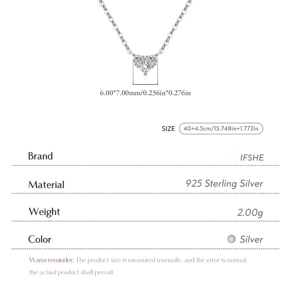 Heart Birthstone Necklace - 925 Sterling Silver Choker for Women