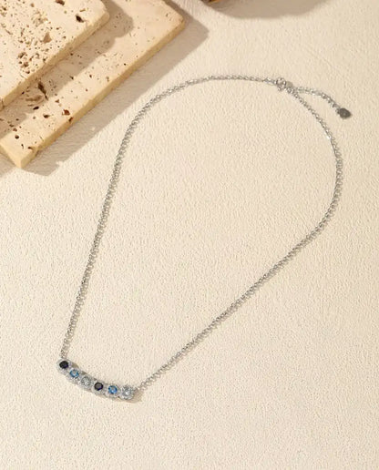 Blue Ombre Bar Necklace