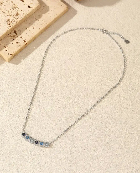 Blue Ombre Bar Necklace