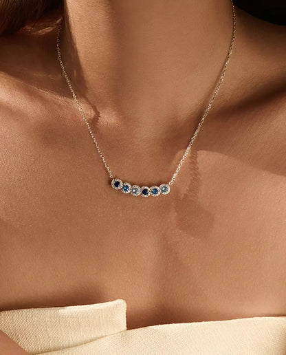 Blue Ombre Bar Necklace