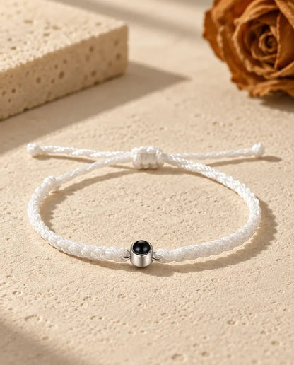 Friendship Knot Photo Projection Bracelet - in white