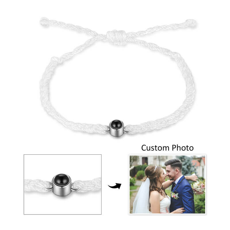 Bracelet with Picture Inside - Braided Rope Photo Projection Bracelet 5 Colours