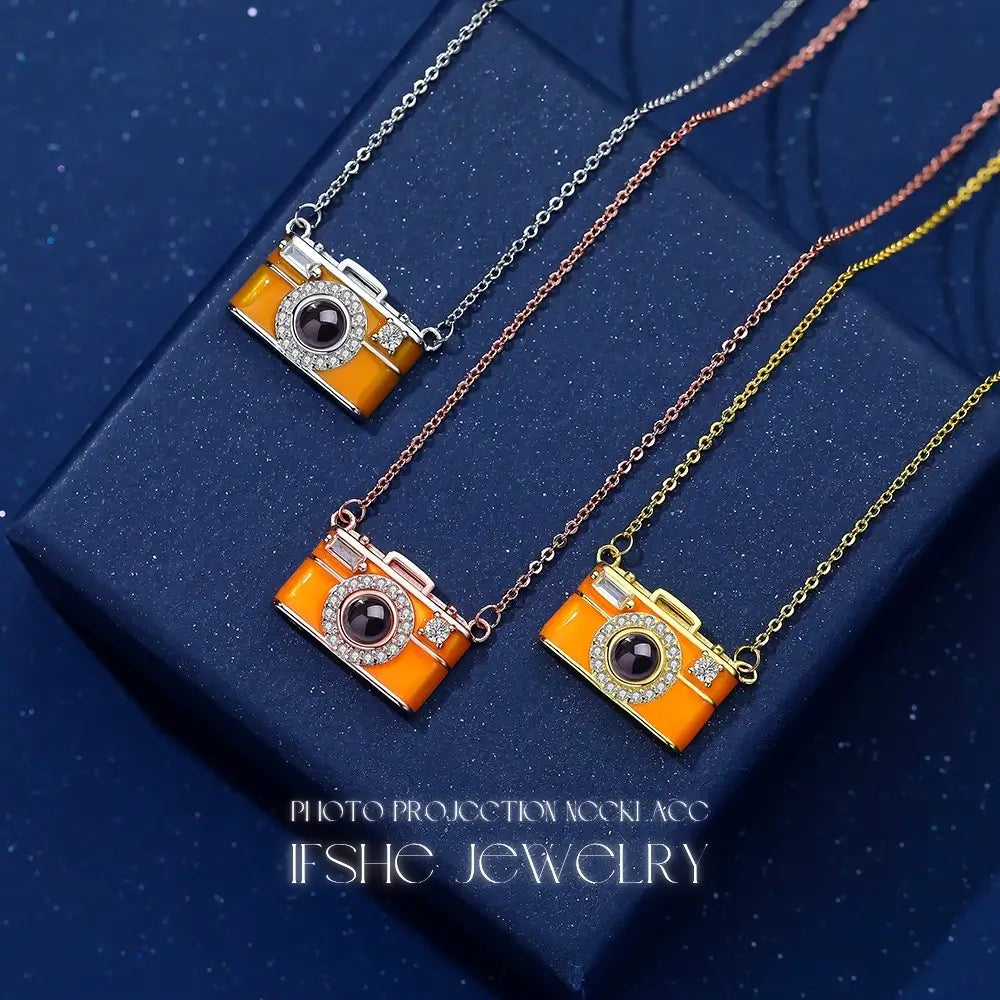 Camera Pendant with Picture Inside, Necklace with Picture Inside, Photo Necklace, Photo Inside Necklace