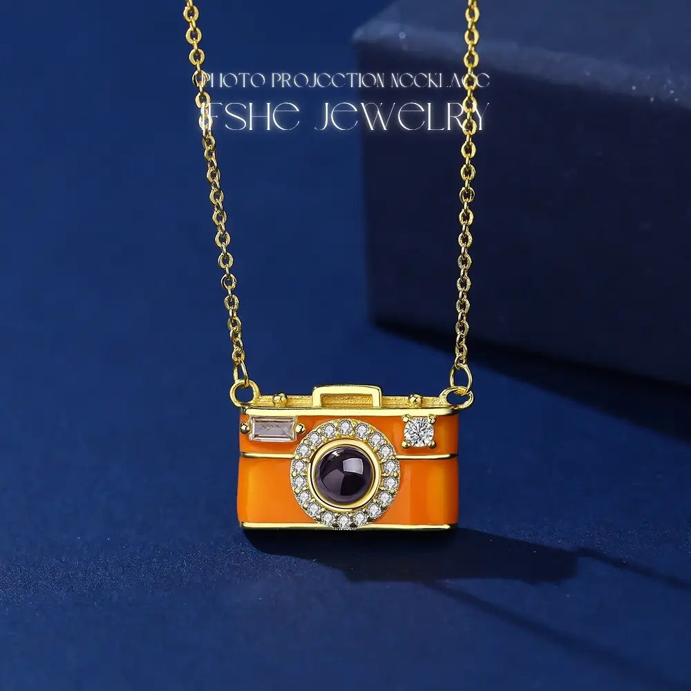 Camera Pendant with Picture Inside, Necklace with Picture Inside, Photo Necklace, Photo Inside Necklace
