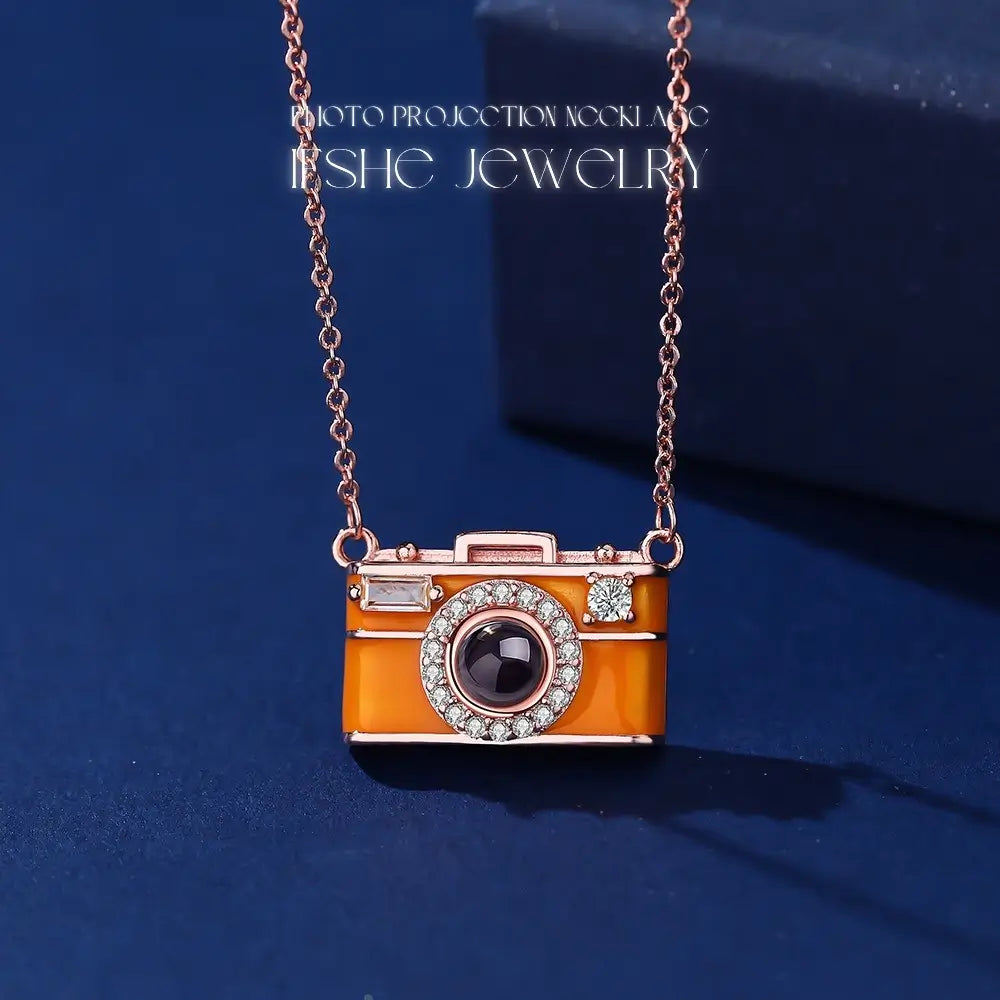 Camera Pendant with Picture Inside, Necklace with Picture Inside, Photo Necklace, Photo Inside Necklace