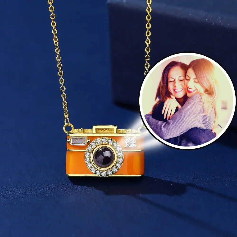 Camera Pendant with Picture Inside, Necklace with Picture Inside, Photo Necklace, Photo Inside Necklace