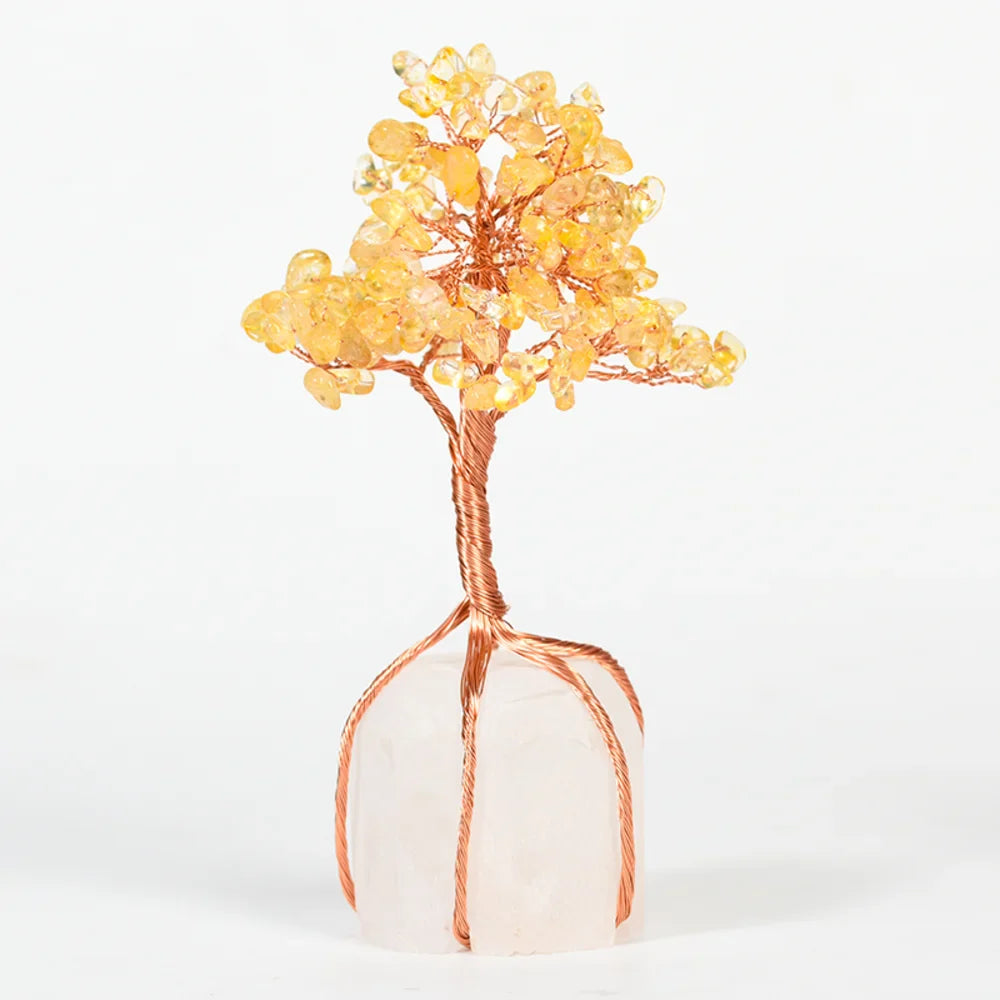 Amethyst Crystal Tree with Clear Quartz Base