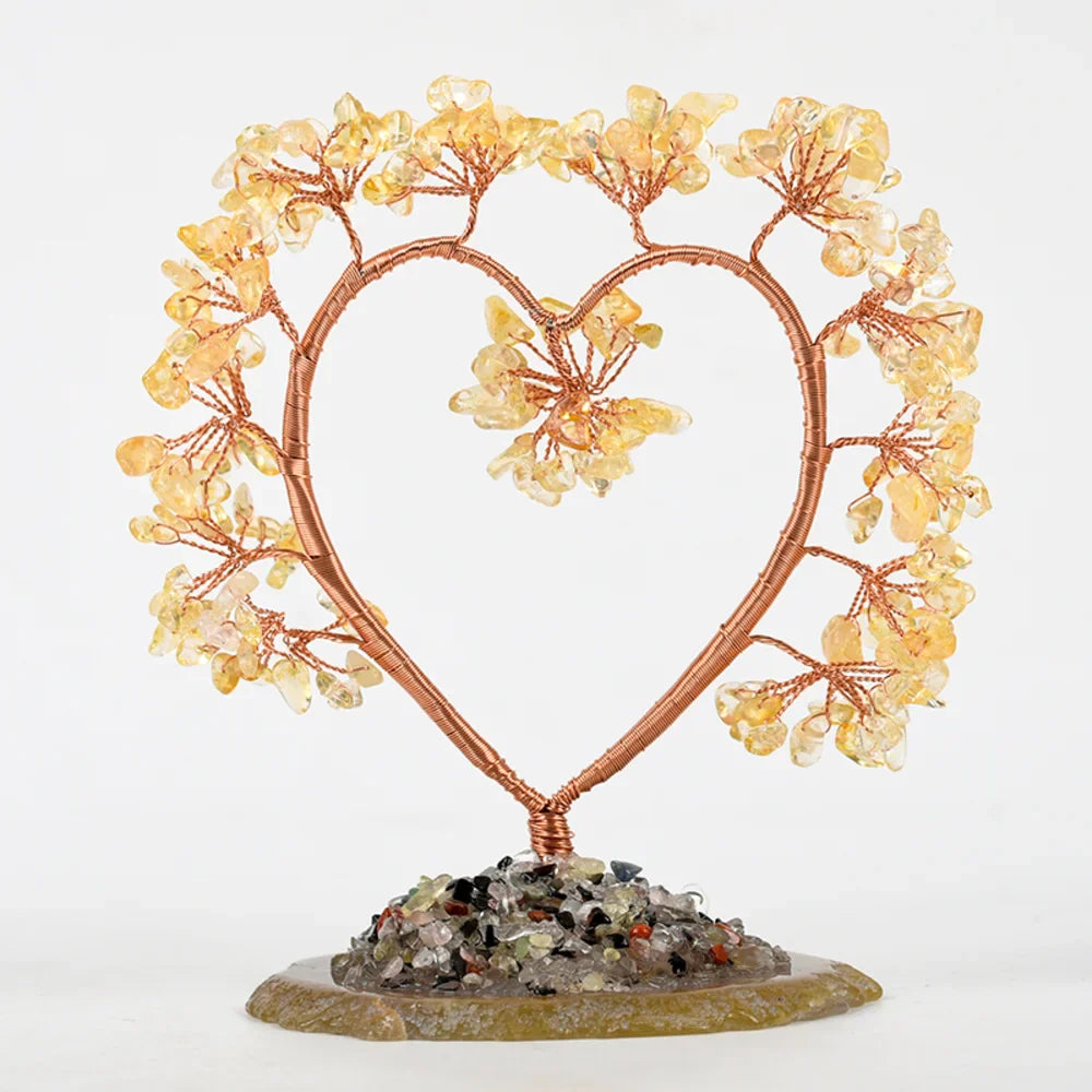 Green Aventurine Heart Crystal Tree