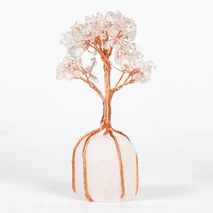 Green Aventurine Crystal Tree with Clear Quartz Base