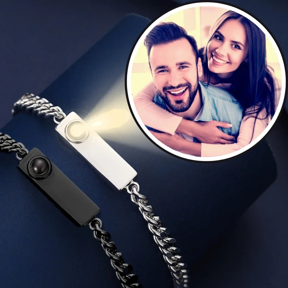 Couple Brecelets with Picture Inside