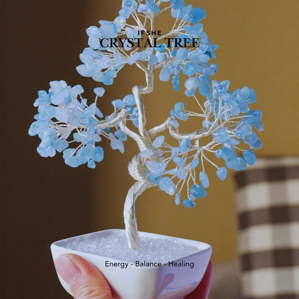 Crystal Tree – Aquamarine, Amethyst, Rose Quartz, Opalite