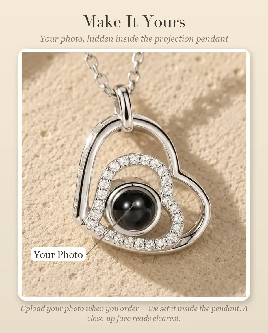 Photo Projection Necklace - personalization guide: photo upload