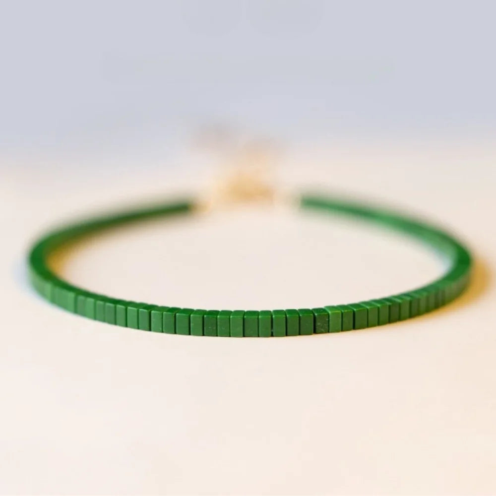Genuine Malachite Energy Bracelet Duo – Deep & Light Green Set for Inner Renewal