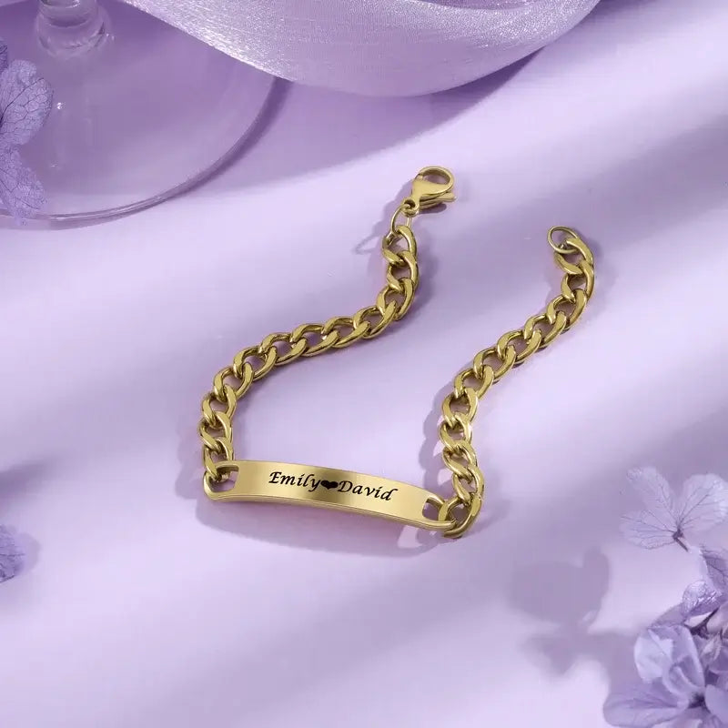 Gold Matching Bracelets for Couples