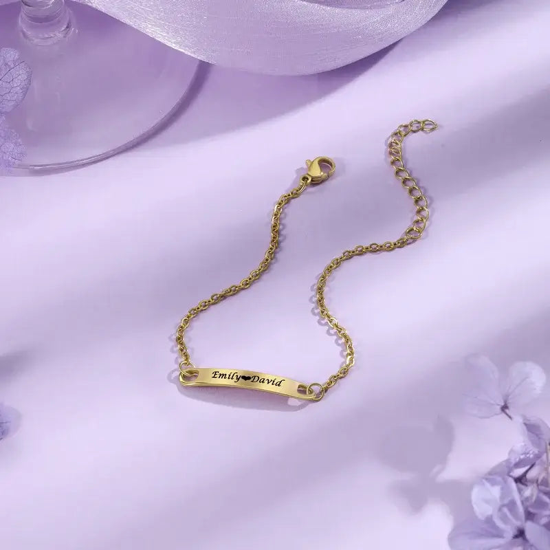 Gold Matching Bracelets for Couples