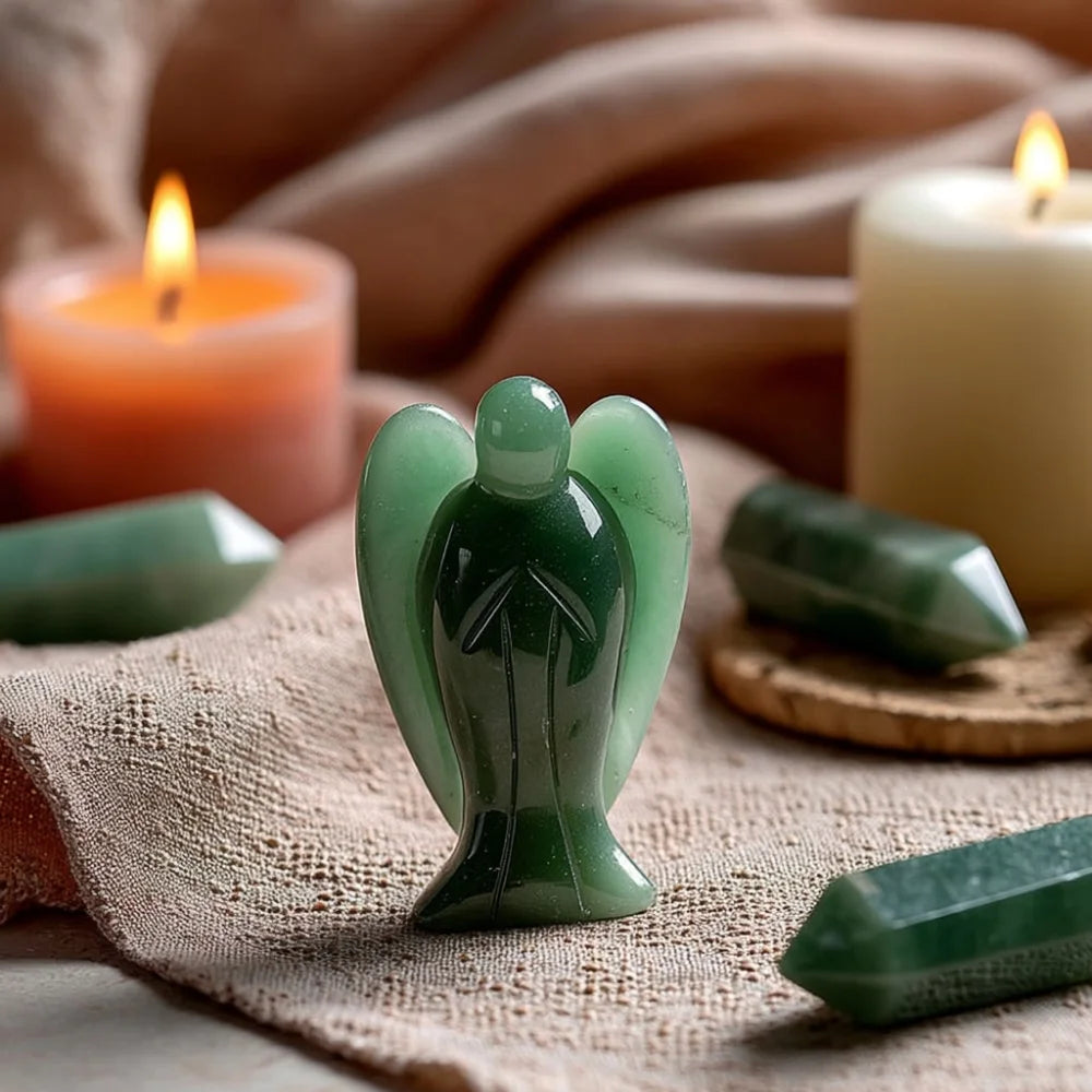 Green Aventurine Angel - Heart Harmony