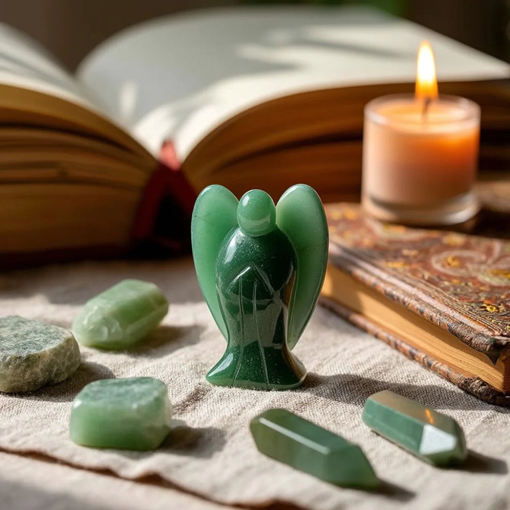 Green Aventurine Angel - Heart Harmony