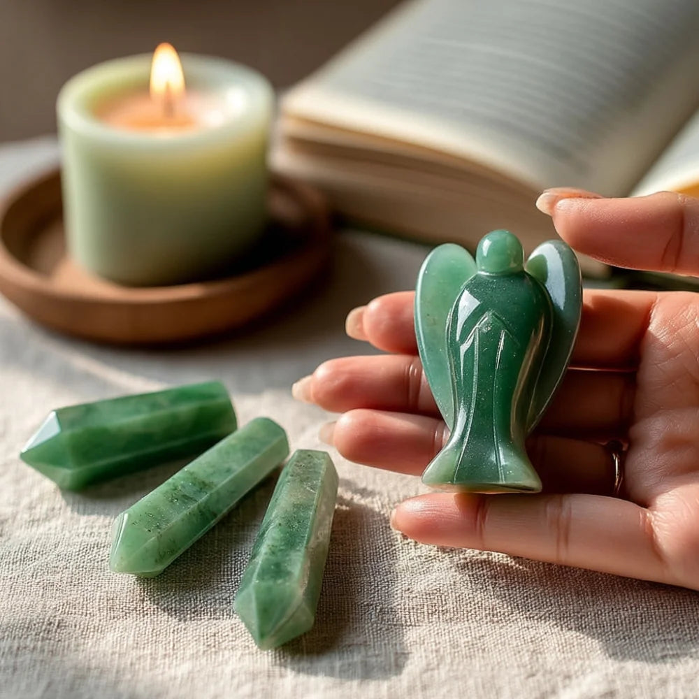 Green Aventurine Angel - Heart Harmony