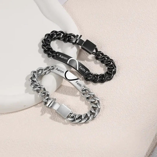 Half Heart Matching Bracelets for Couples