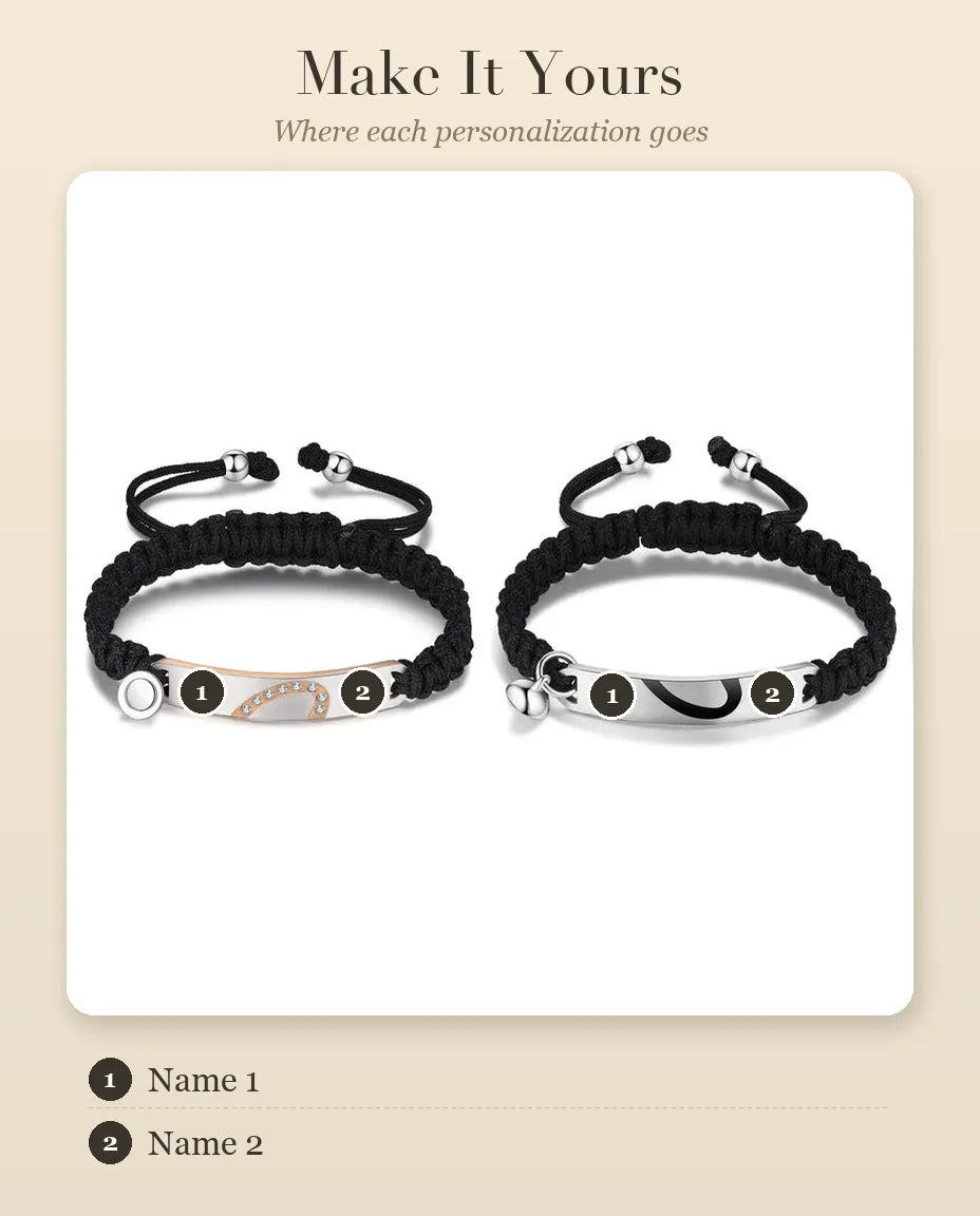 Matching Bracelets for Couples – personalization guide