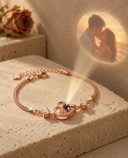 Photo Projection Bracelet - projecting the hidden photo onto a wall