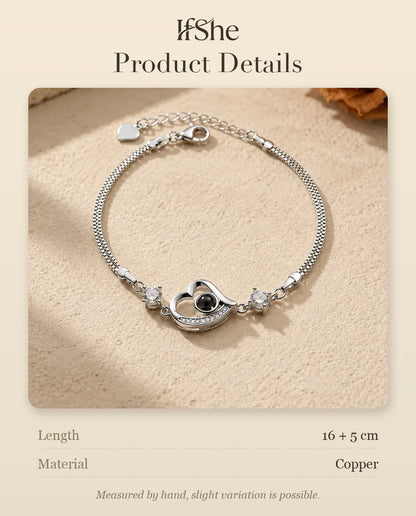 Photo Projection Bracelet - size and material details