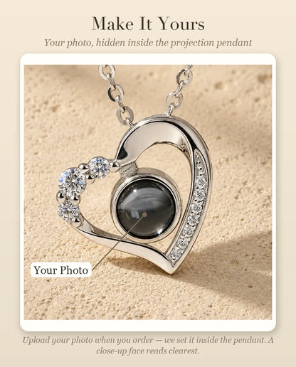 Photo Projection Necklace with Picture Inside - personalization guide: photo upload