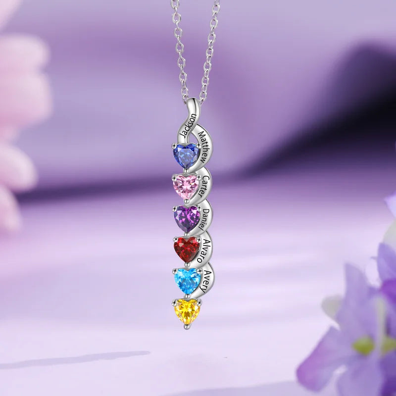 Custom birthstone necklace for mom online