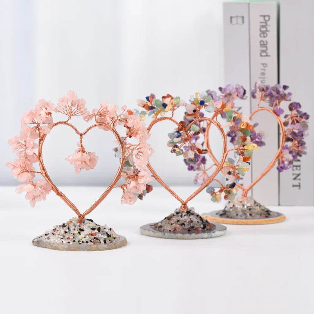 Seven Chakra Heart Crystal Tree