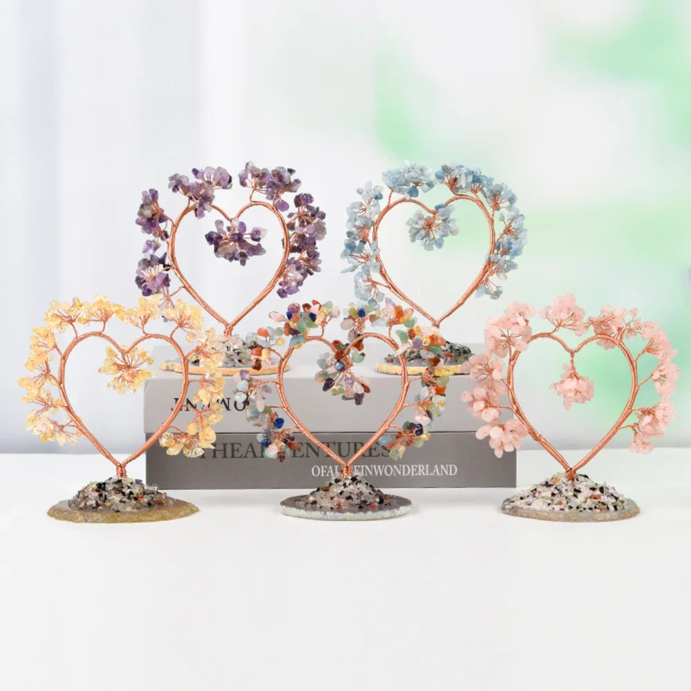 Seven Chakra Heart Crystal Tree