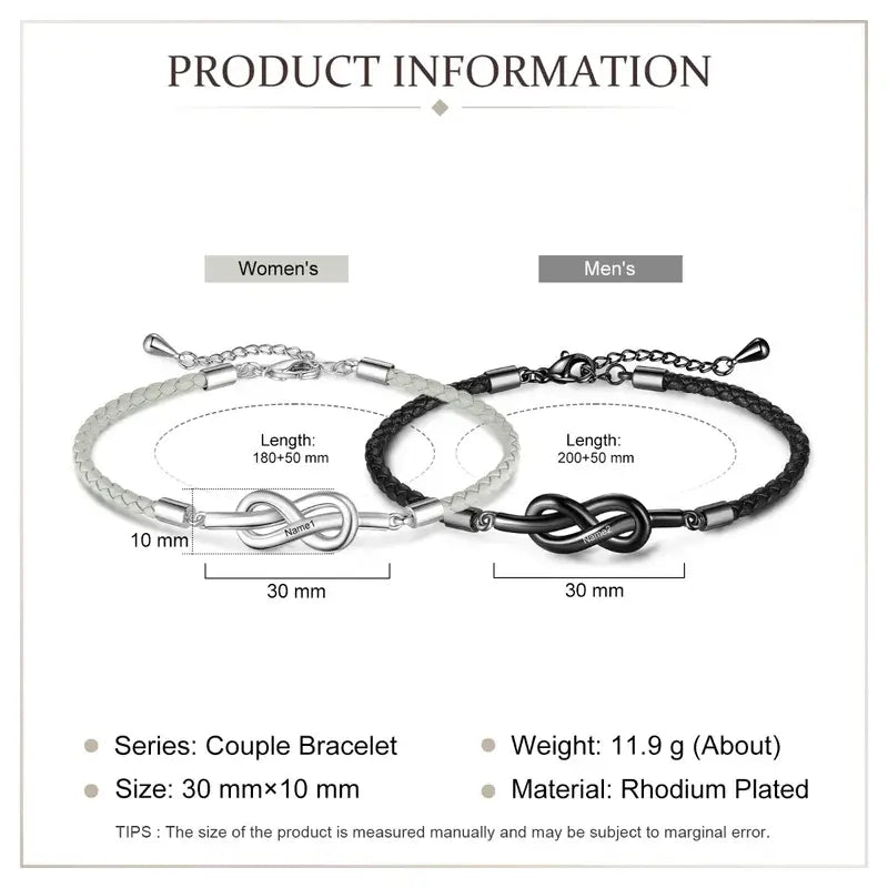 Infinity Matching Couple Bracelets