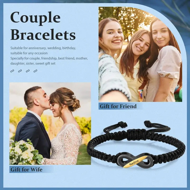Infinity Matching Bracelets for Couples