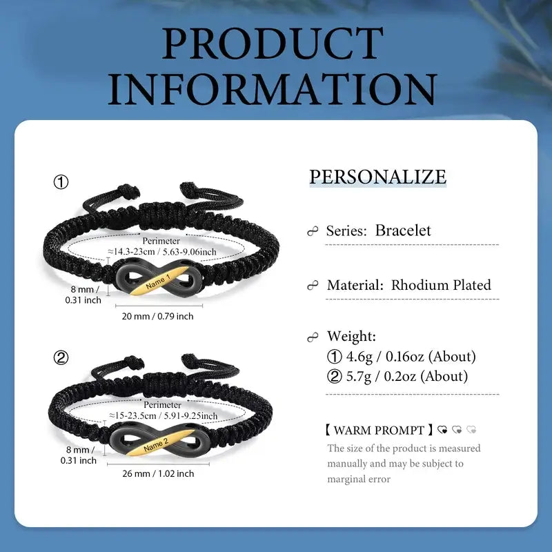 Infinity Matching Bracelets for Couples