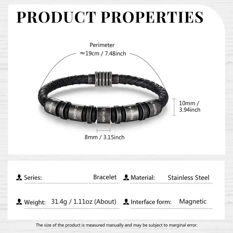Personalized Men's Bracelet